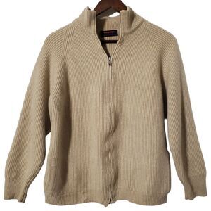 Polidori Rome Rabbit Hair Jacket Size S Full Zip Neutral Mob Wife Luxury Womens